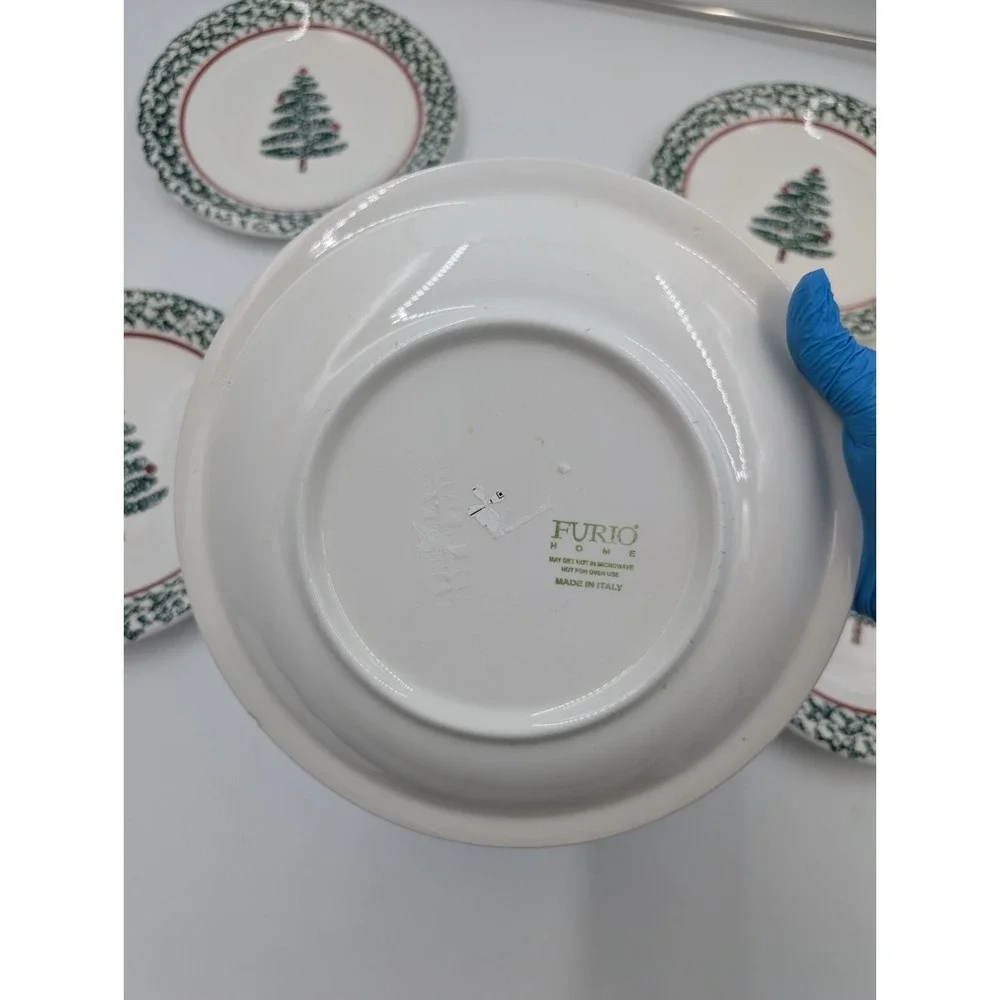 Furio Christmas Tree Salad Plates 8